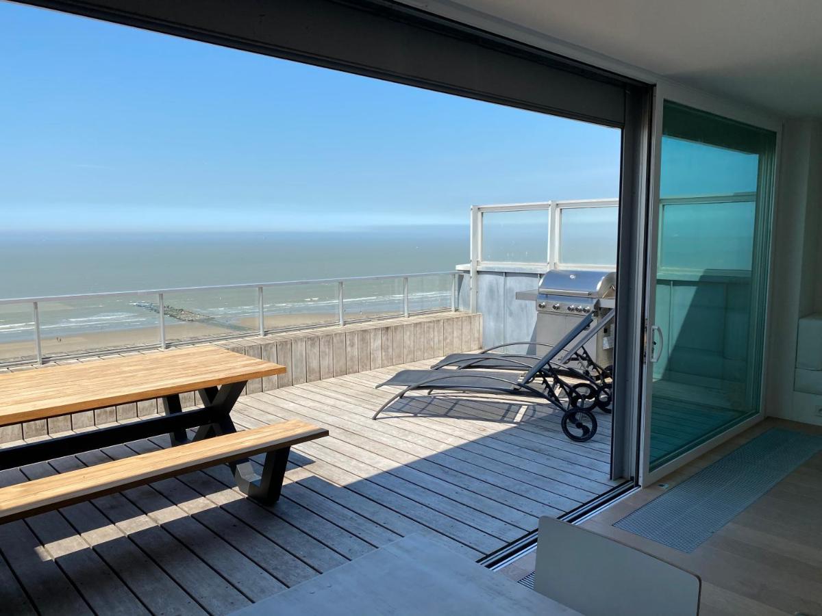 Penthouse Sea-Loft Blankenberge, Uniek Zeezicht, Luxeloft Met 40M2 Terras! Exterior foto
