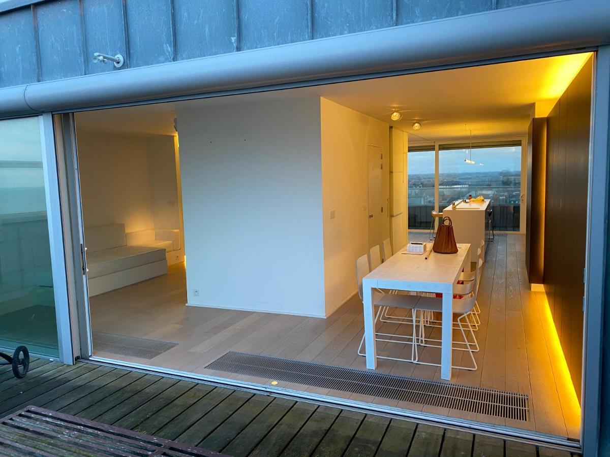 Penthouse Sea-Loft Blankenberge, Uniek Zeezicht, Luxeloft Met 40M2 Terras! Exterior foto